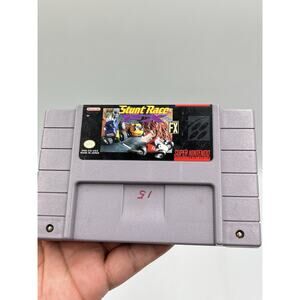Stunt Race FX Super Nintendo Game SNES Authentic Tested